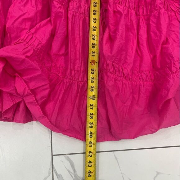 Devotion Twins Dress Sz Small Pink flare 3/4 Sleeve Boho V-Neck Oversized midi - Picture 6 of 11